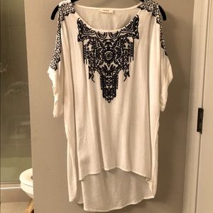 White embroidered blouse